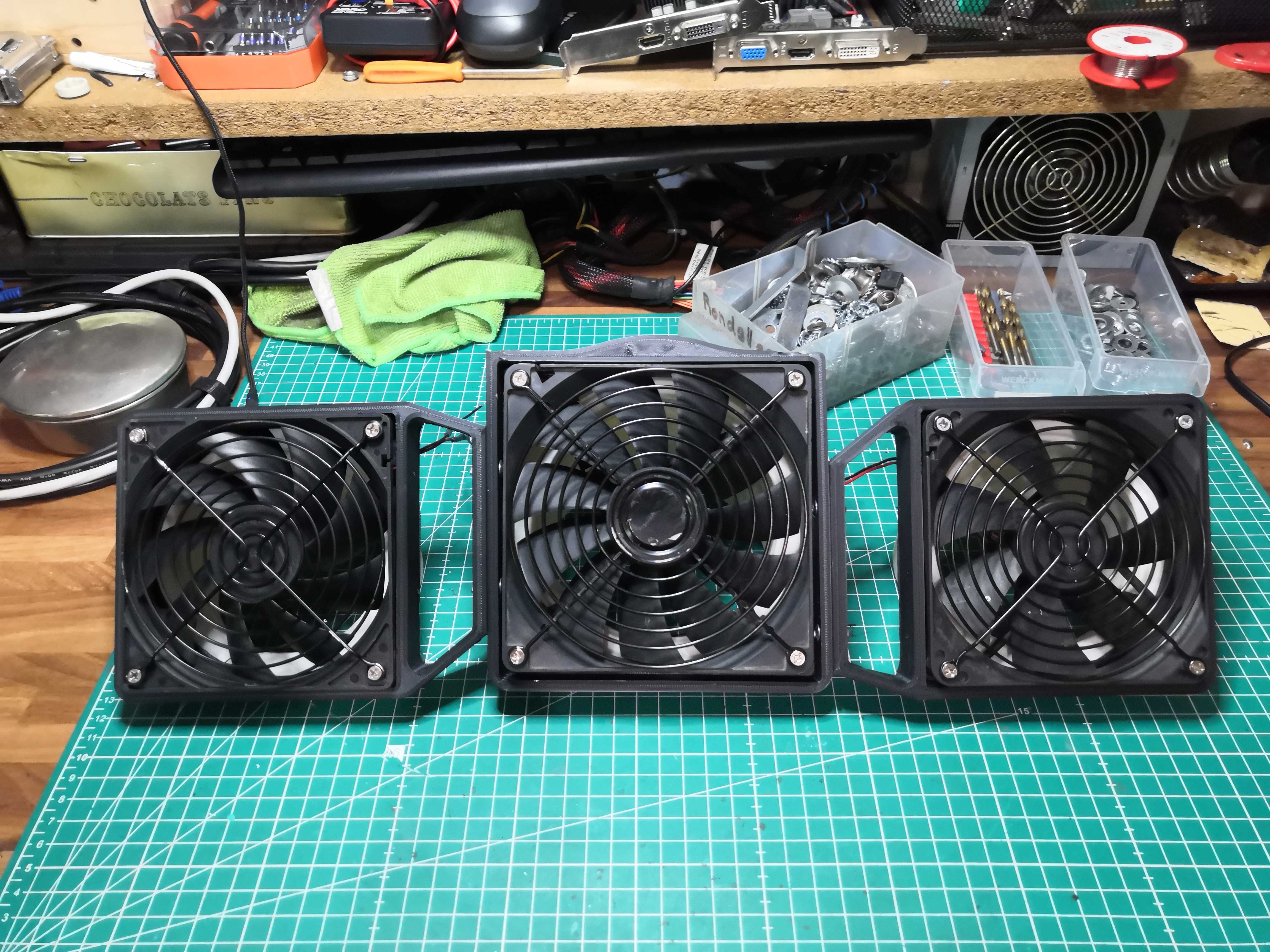 Fan side: two 120 mm fans and the 140 mm fan in the center