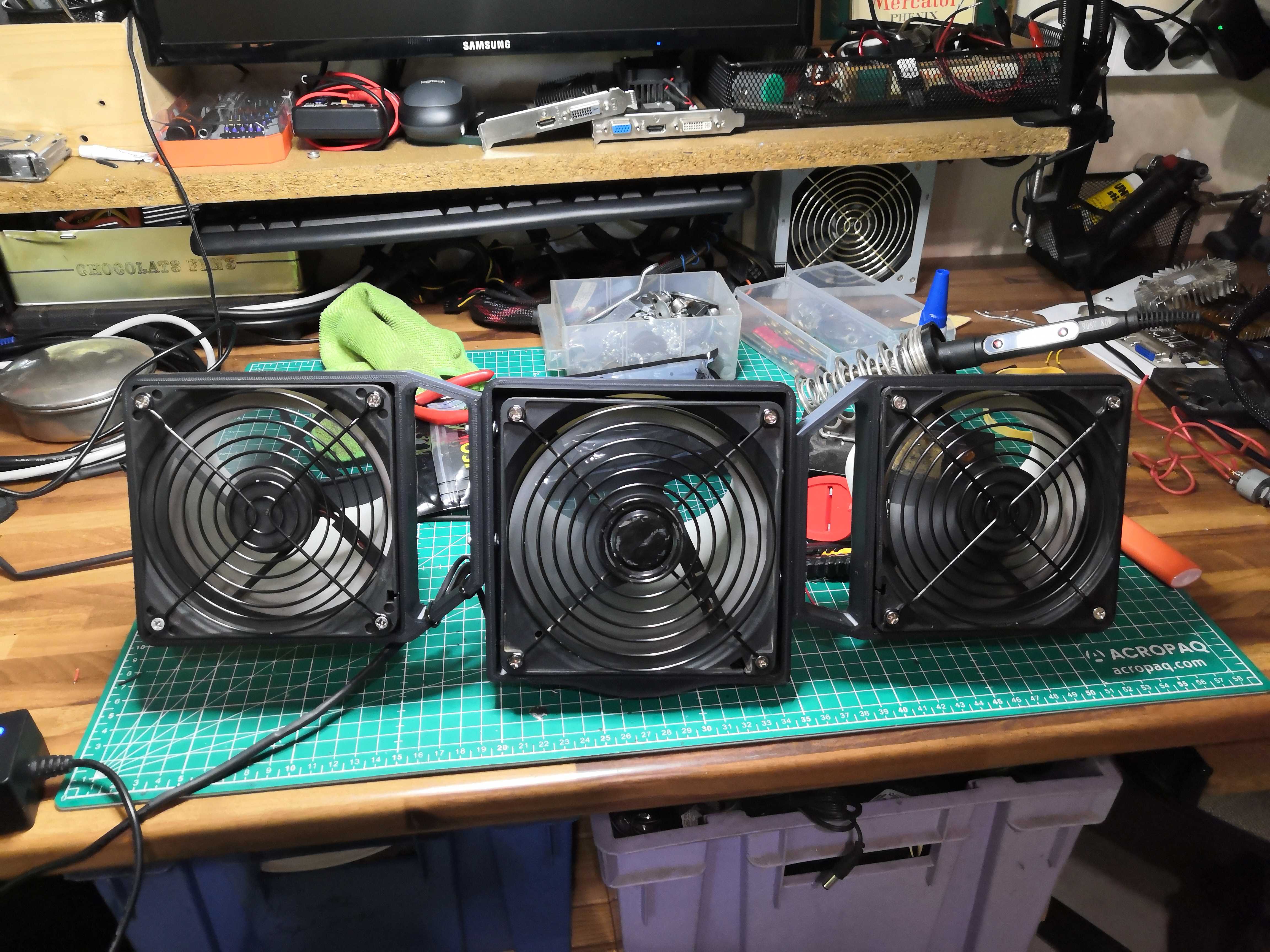 The trio assembled, ready to be powered up