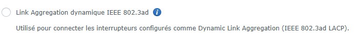 Synology LACP option available