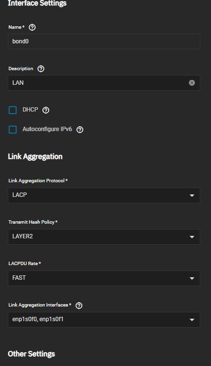 TrueNAS LACP config