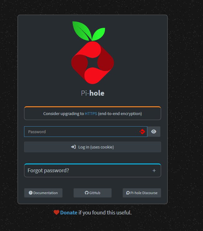 Pi-hole login interface