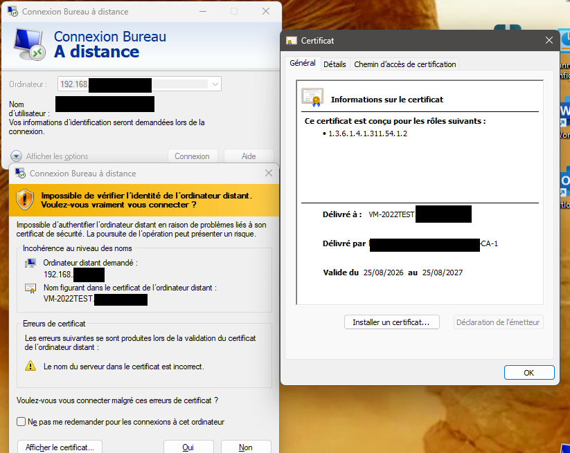 Server driver test by IP address, same verification