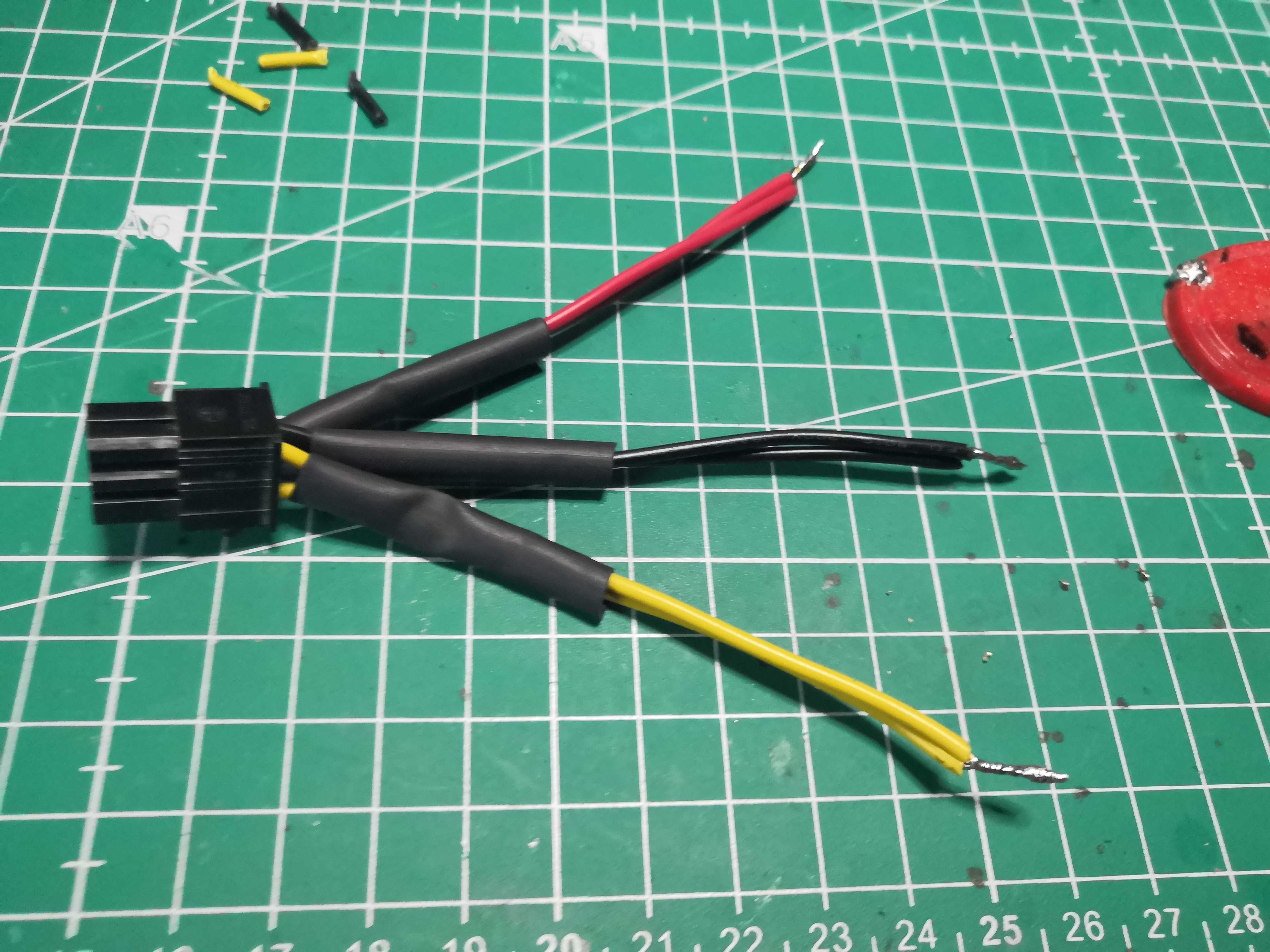Stripped wires identified with a multimeter