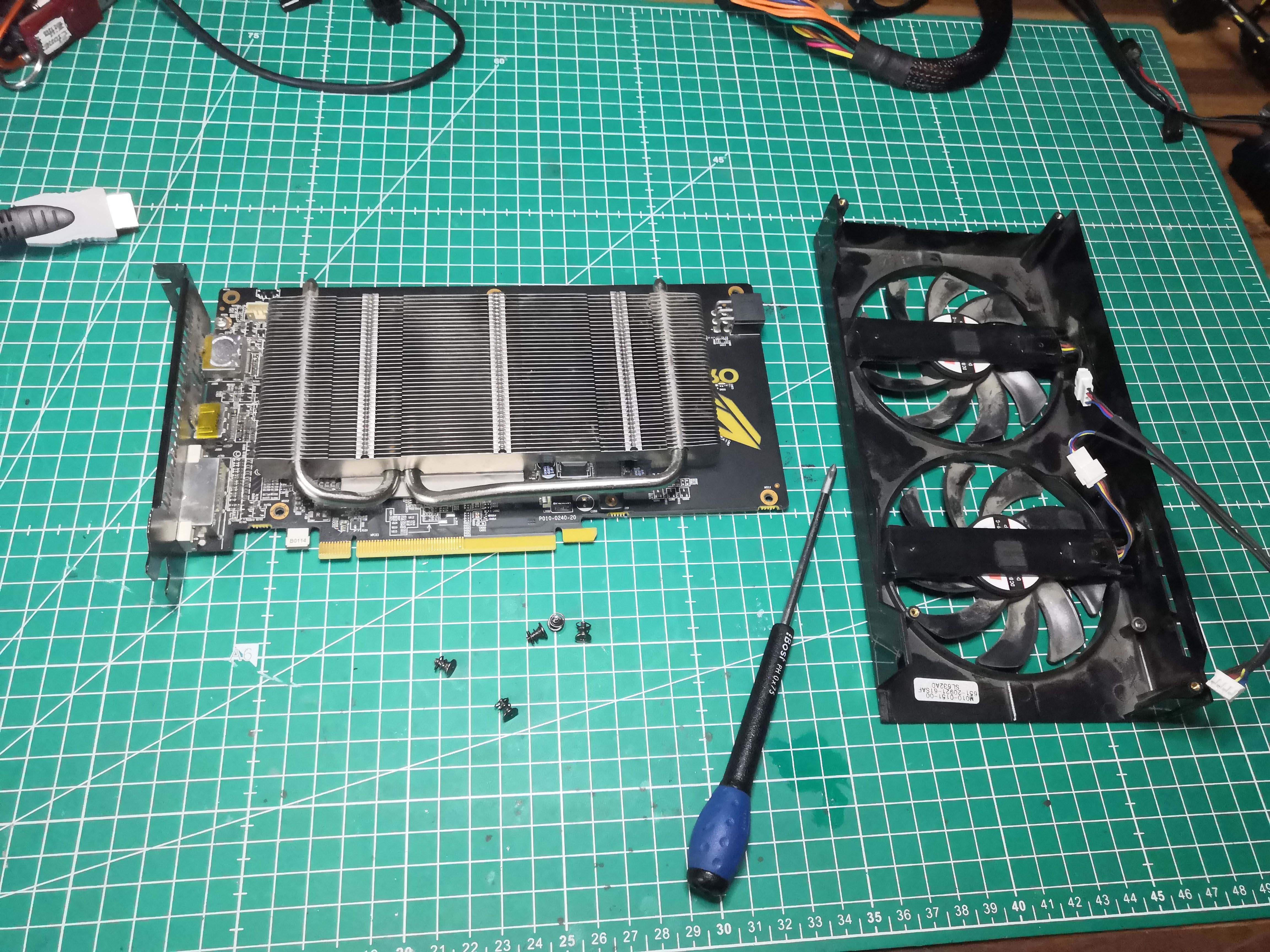 Removing the shroud and original fans