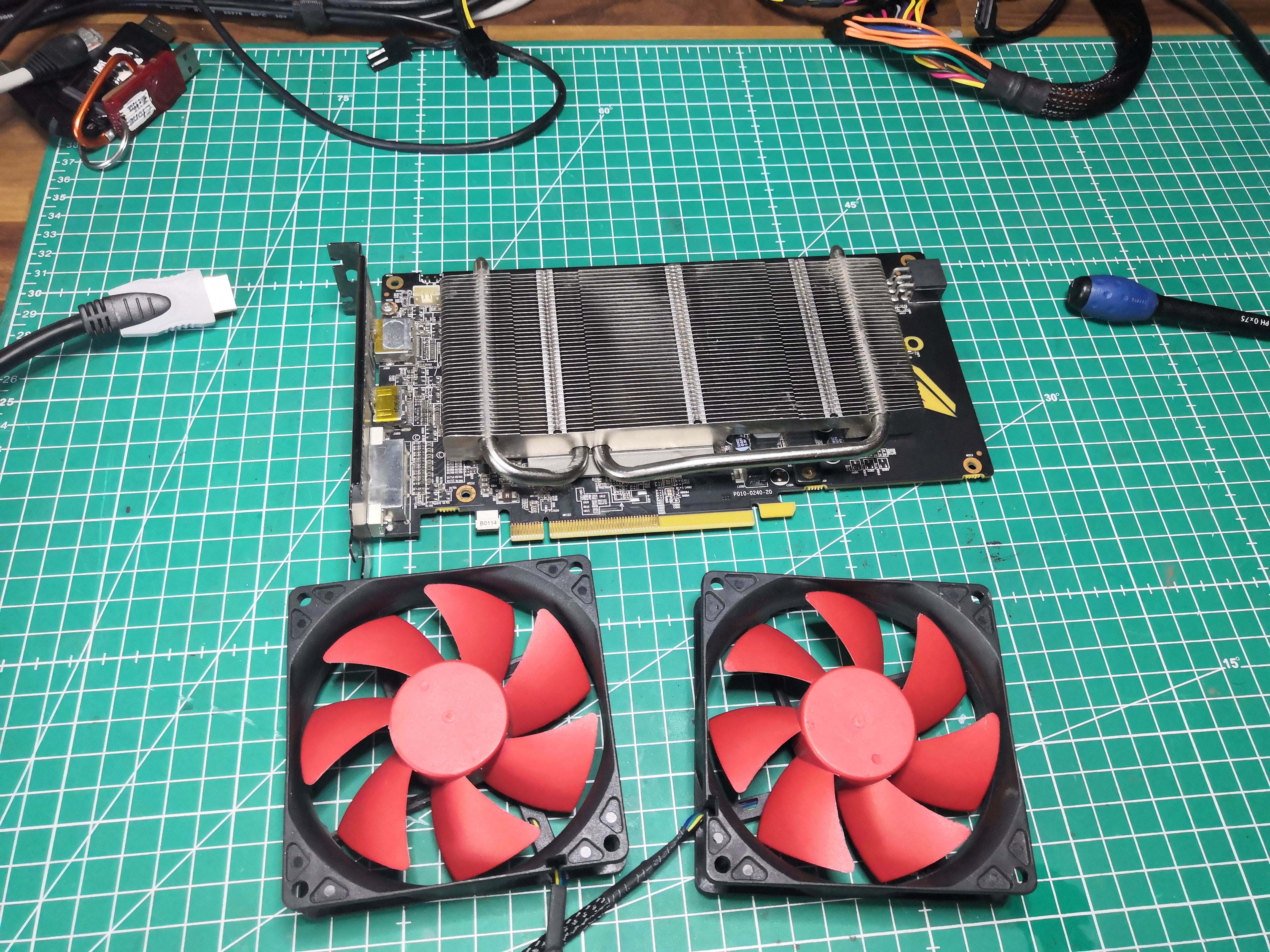 Bare heatsink and new Xilence fans for comparison