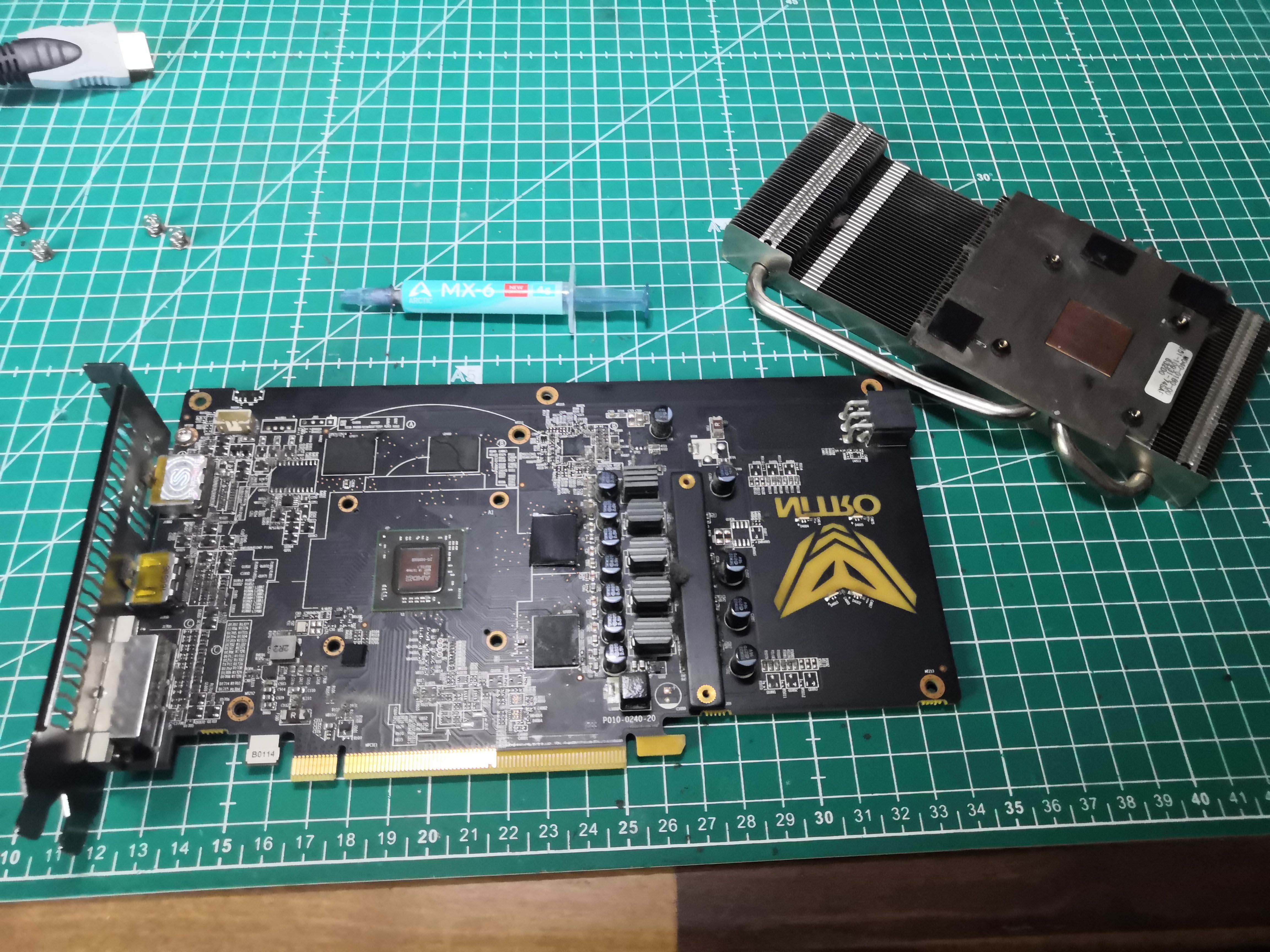 Clean PCB with tube of Arctic MX-6 thermal paste