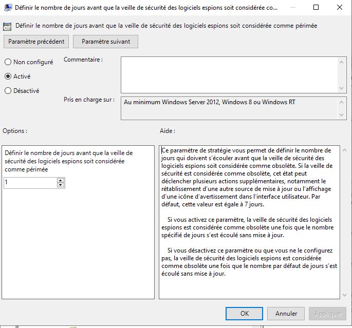 Defender - spyware expiration