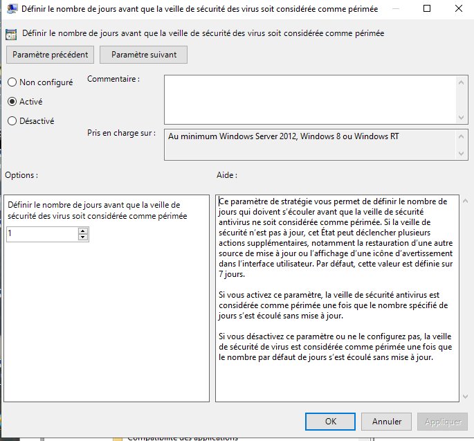Defender - virus expiration