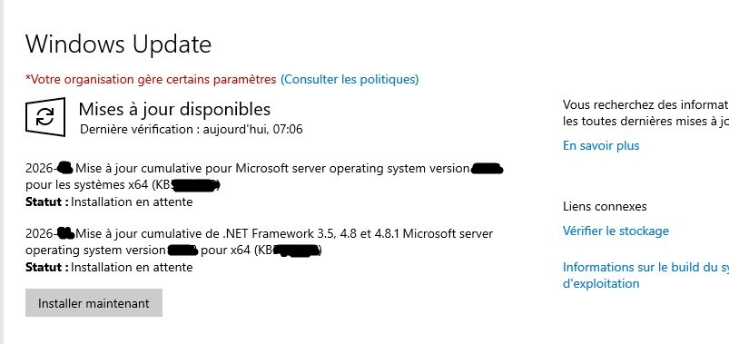 Windows Update GUI - pending updates
