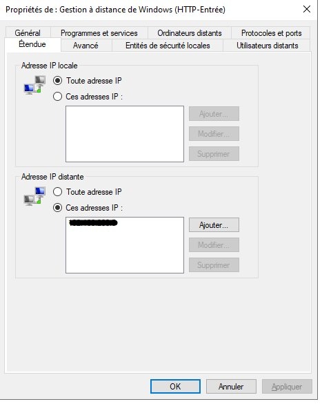 WinRM - firewall rule restricted to the Ansible server