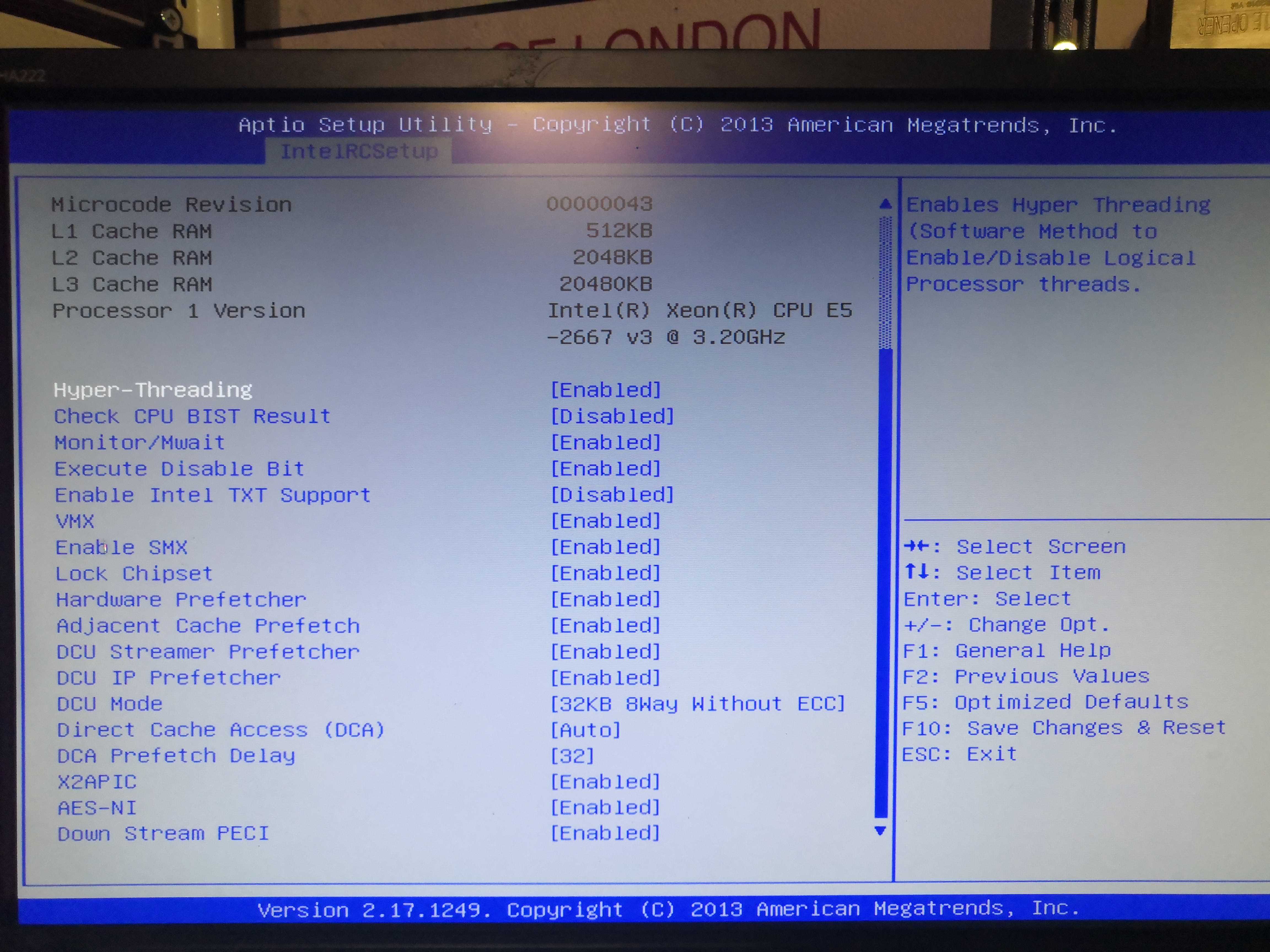 BIOS - Processor Configuration
