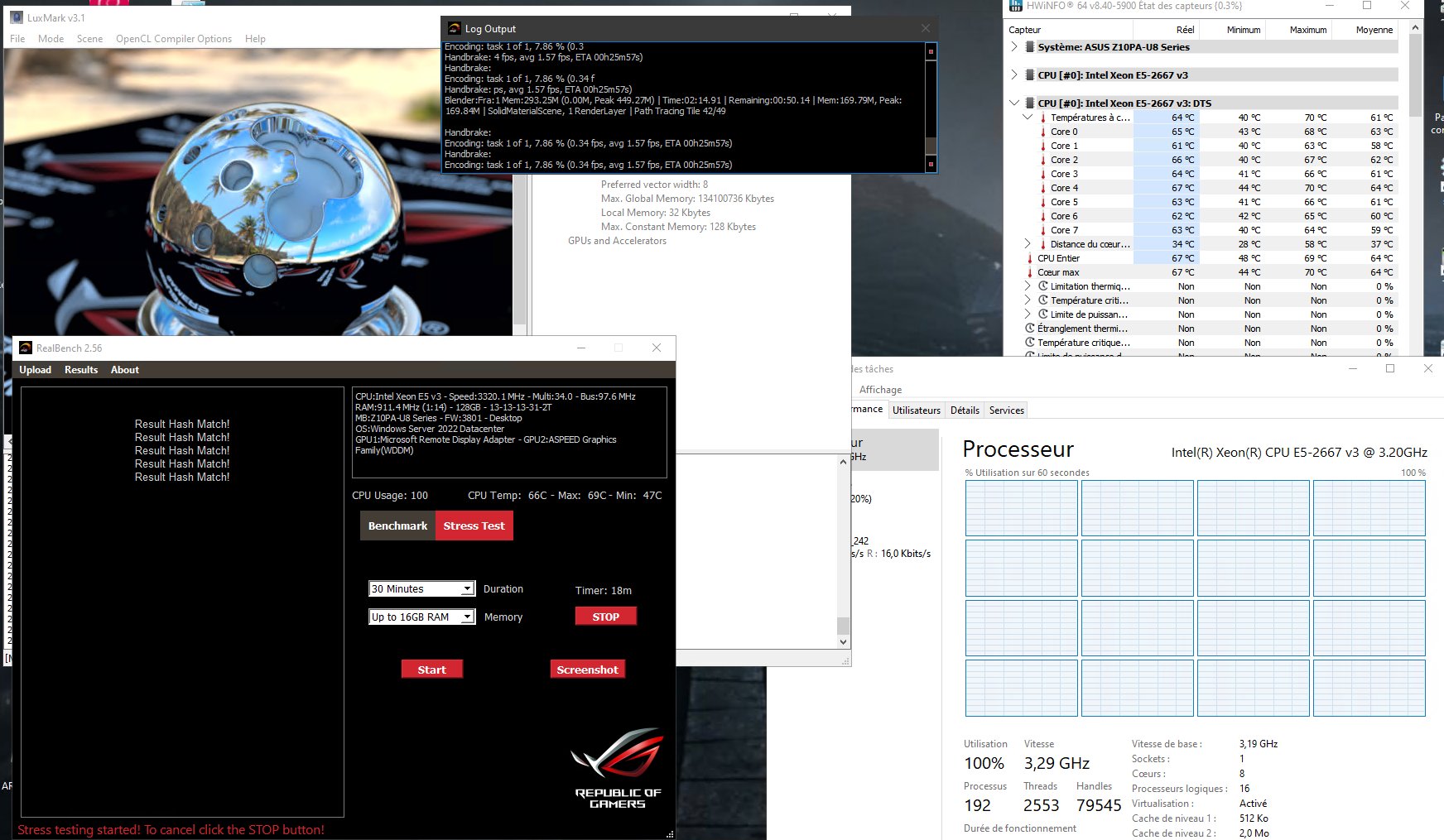 HWiNFO - E5-2667 v3 temperatures
