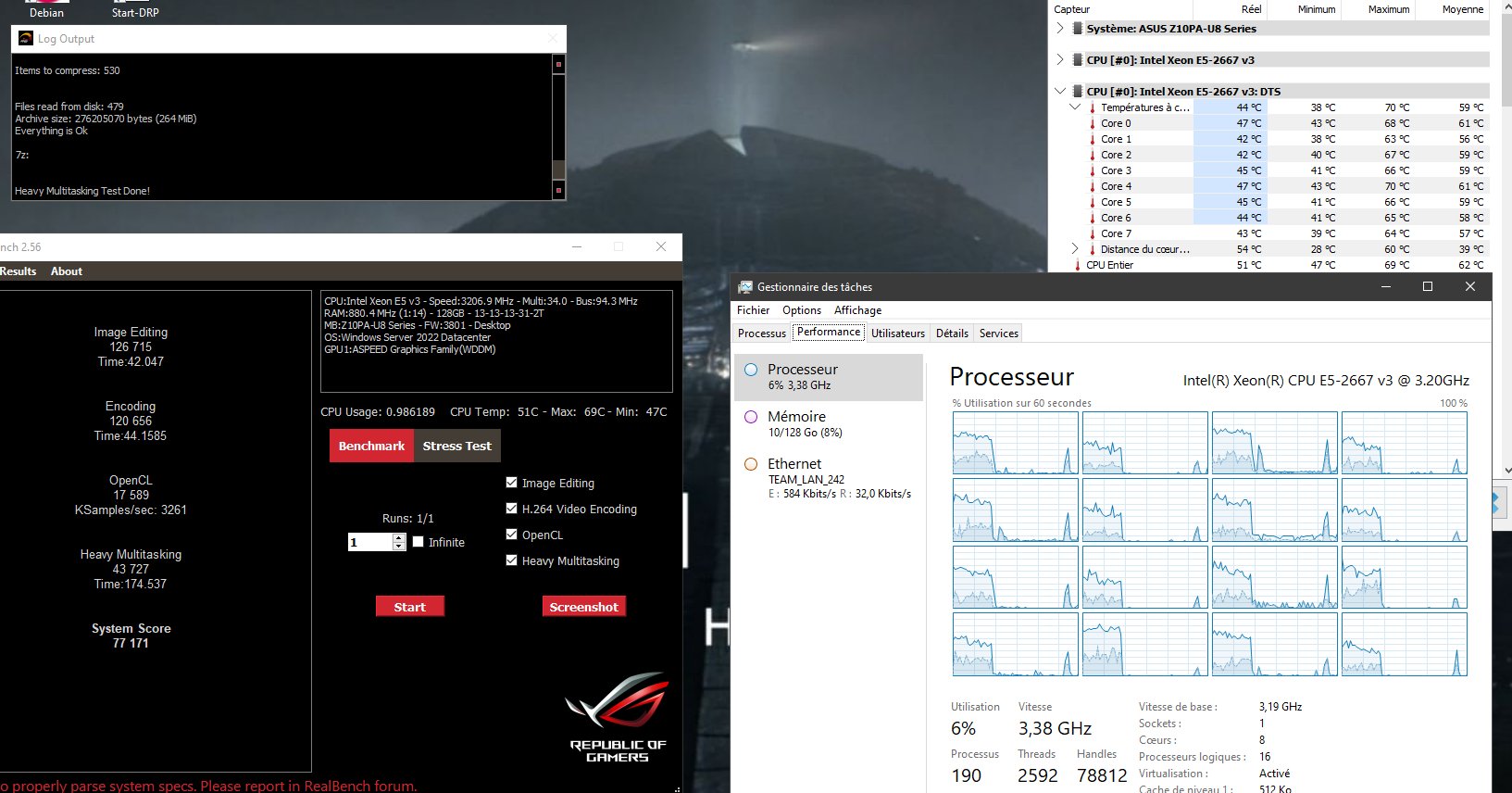 RealBench score - E5-2667 v3